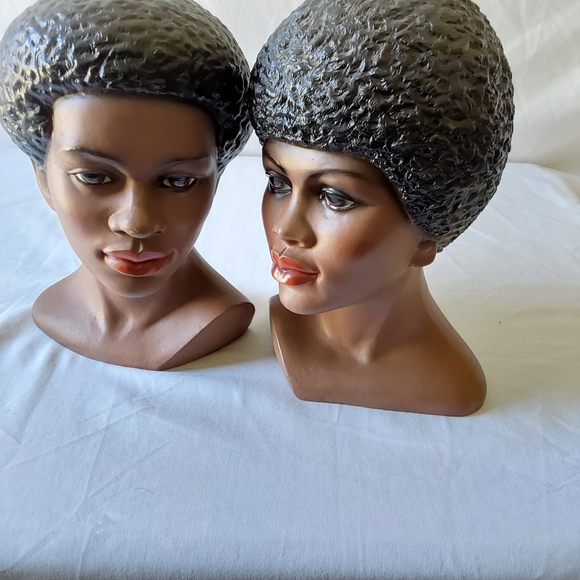 Vintage Lego Hawaiian Afro Hair Head Bust Figurines Set - Picture 6 of 16